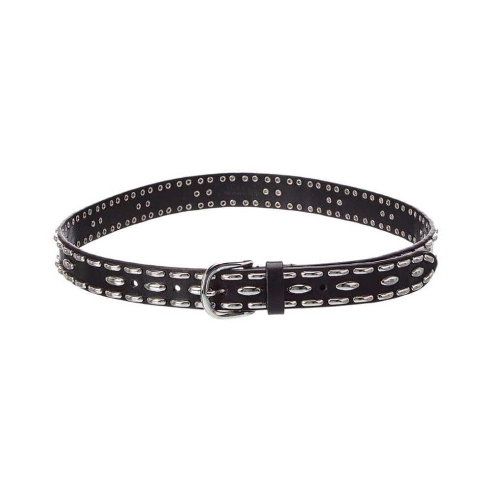 Isabel Marant Zap Leather Belt, Black